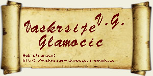 Vaskrsije Glamočić vizit kartica